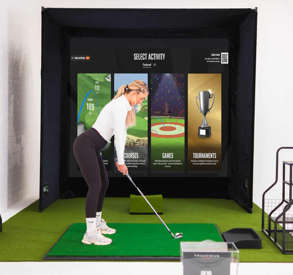 GolfBays SIMBOX Golf Simulator Hitting Enclosure (6 Sizes)