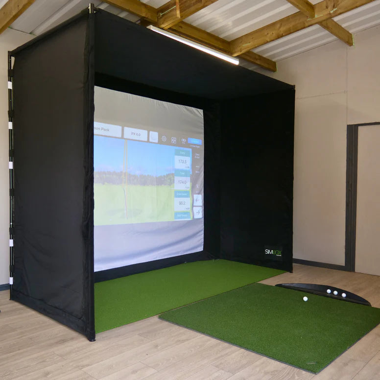 GolfBays SIMBOX Golf Simulator Hitting Enclosure (6 Sizes)